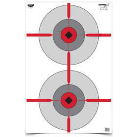 Birchwood Casey Eze-Scorer 23"x35" Double Bull's-Eye Target features a high contrast design